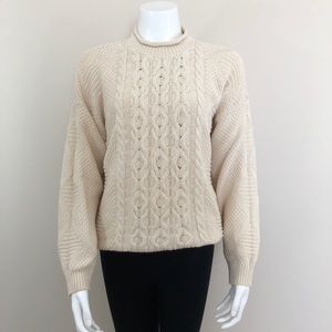 Cream Cable knit Sweater
